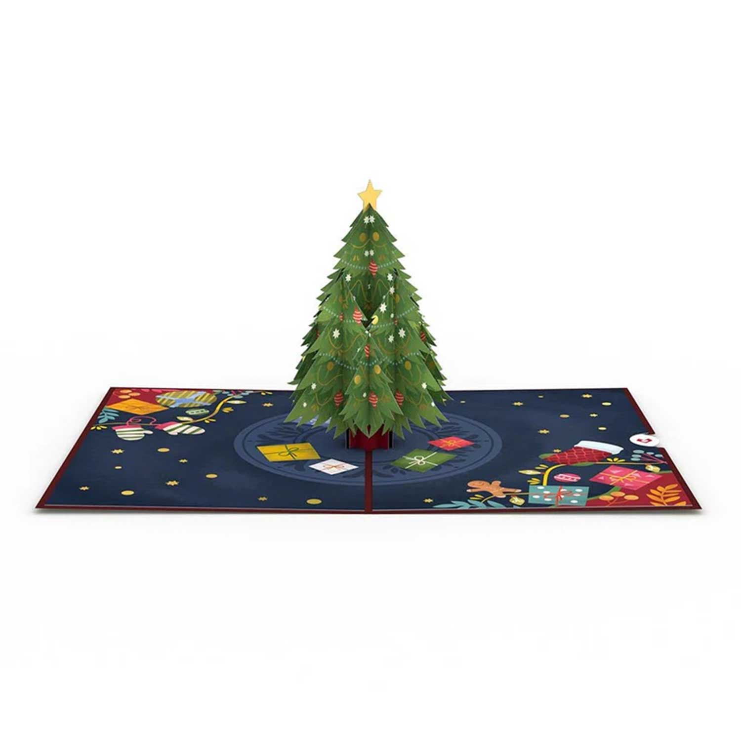 Festlicher Weihnachtsbaum 3D Pop-Up Karte