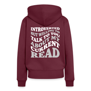 Frauen Premium Hoodie - Burgunderrot