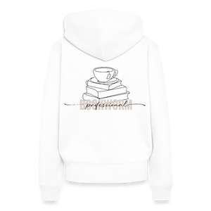 Regular Fit Hoodie "Professional Bookworm" - white