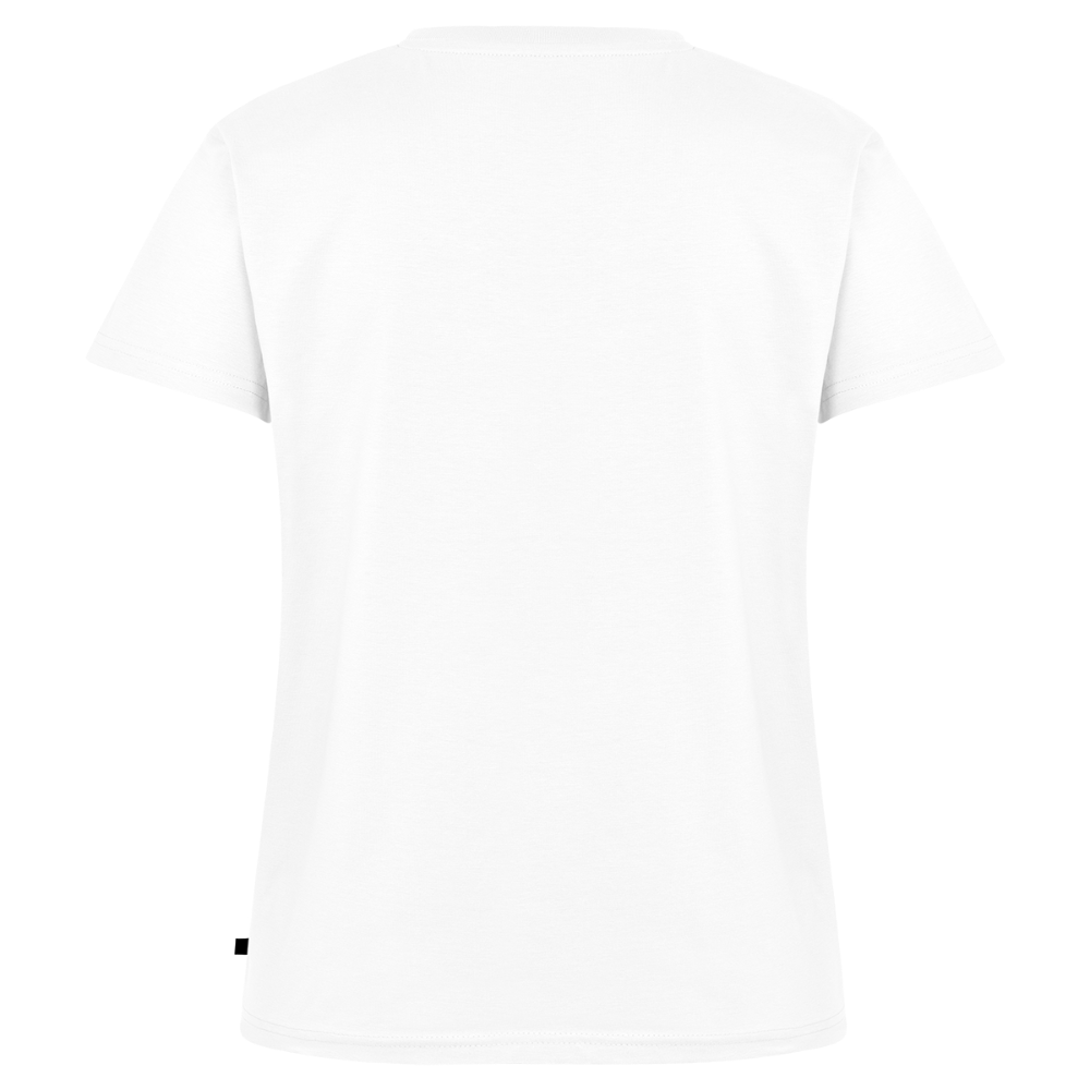 Bio-T-Shirt mit V-Ausschnitt "Professional Bookworm" - Weiß