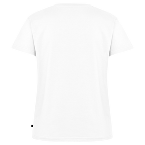 Bio-T-Shirt mit V-Ausschnitt "Professional Bookworm" - Weiß