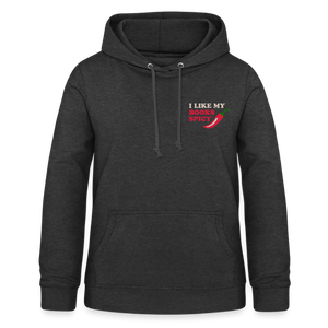 Cozy Pullover mit Buchliebhabermotiv “I like my Books spicy” – Dein perfekter Begleiter für gemütliche Lesestunden - charcoal grey