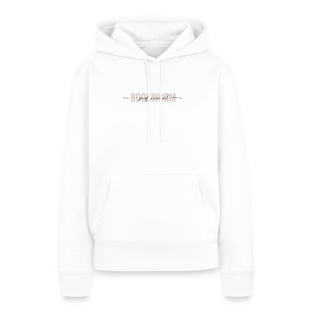 Regular Fit Hoodie "Professional Bookworm" - white