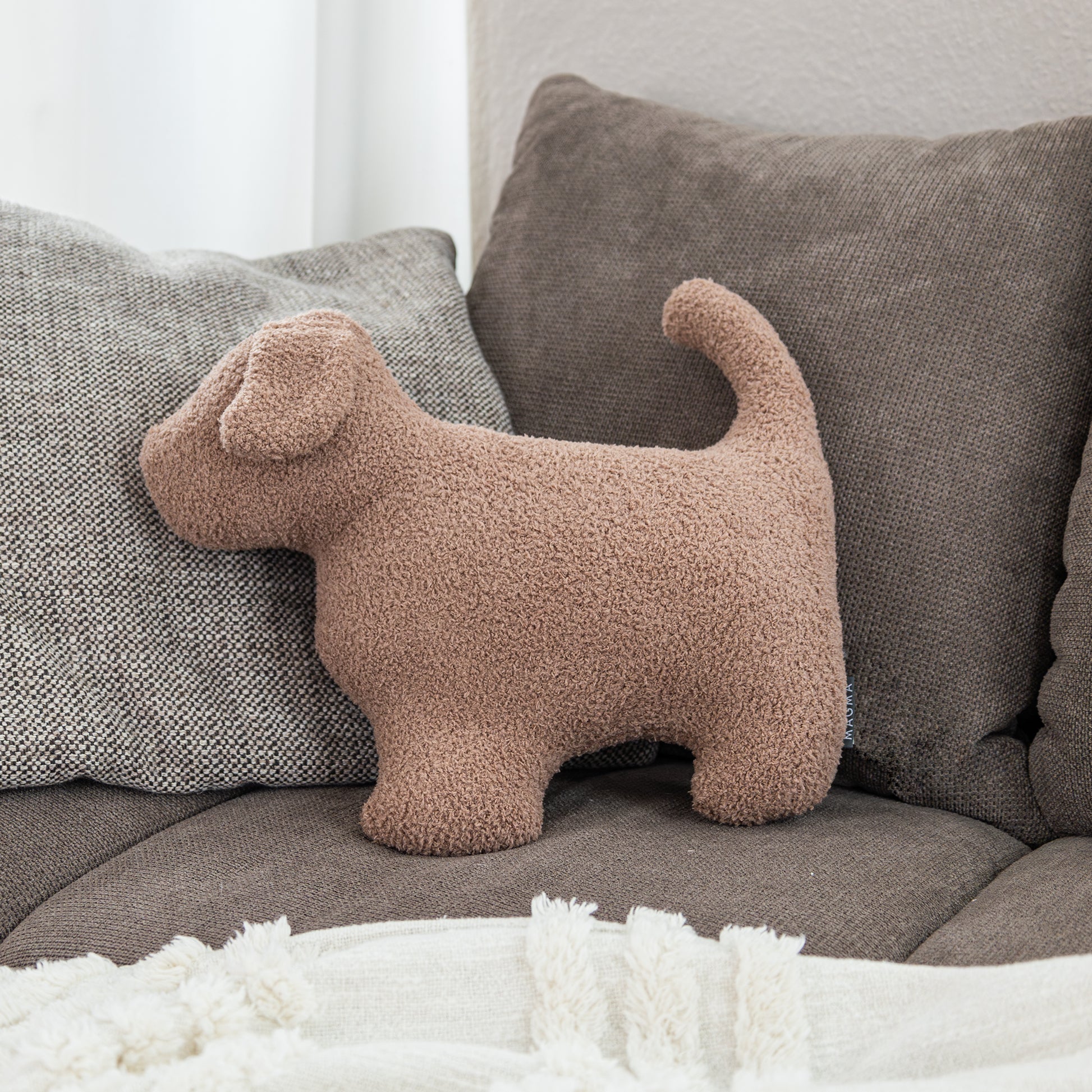 DOGGY Formkissen Plüschtier - Bookiepad, Hundekissen, Plüschkissen, Kuschelkissen