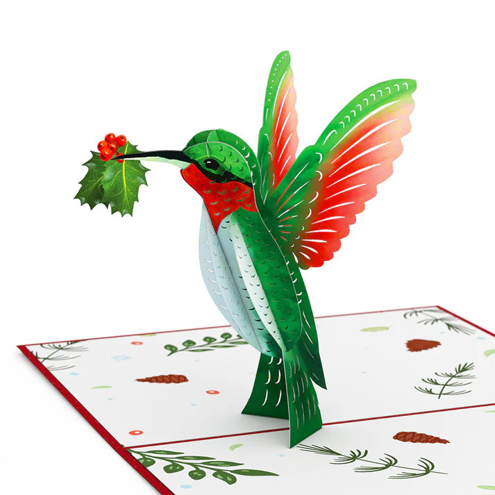 Feiertags Kolibri 3D Pop-Up Karte