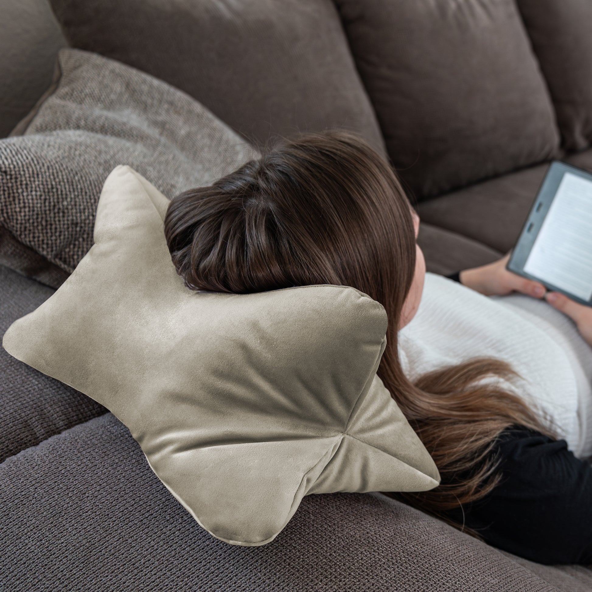 Leseknochen Cozy Samt - Bookiepad, Lesekissen, Cozy, Knochen, Reading