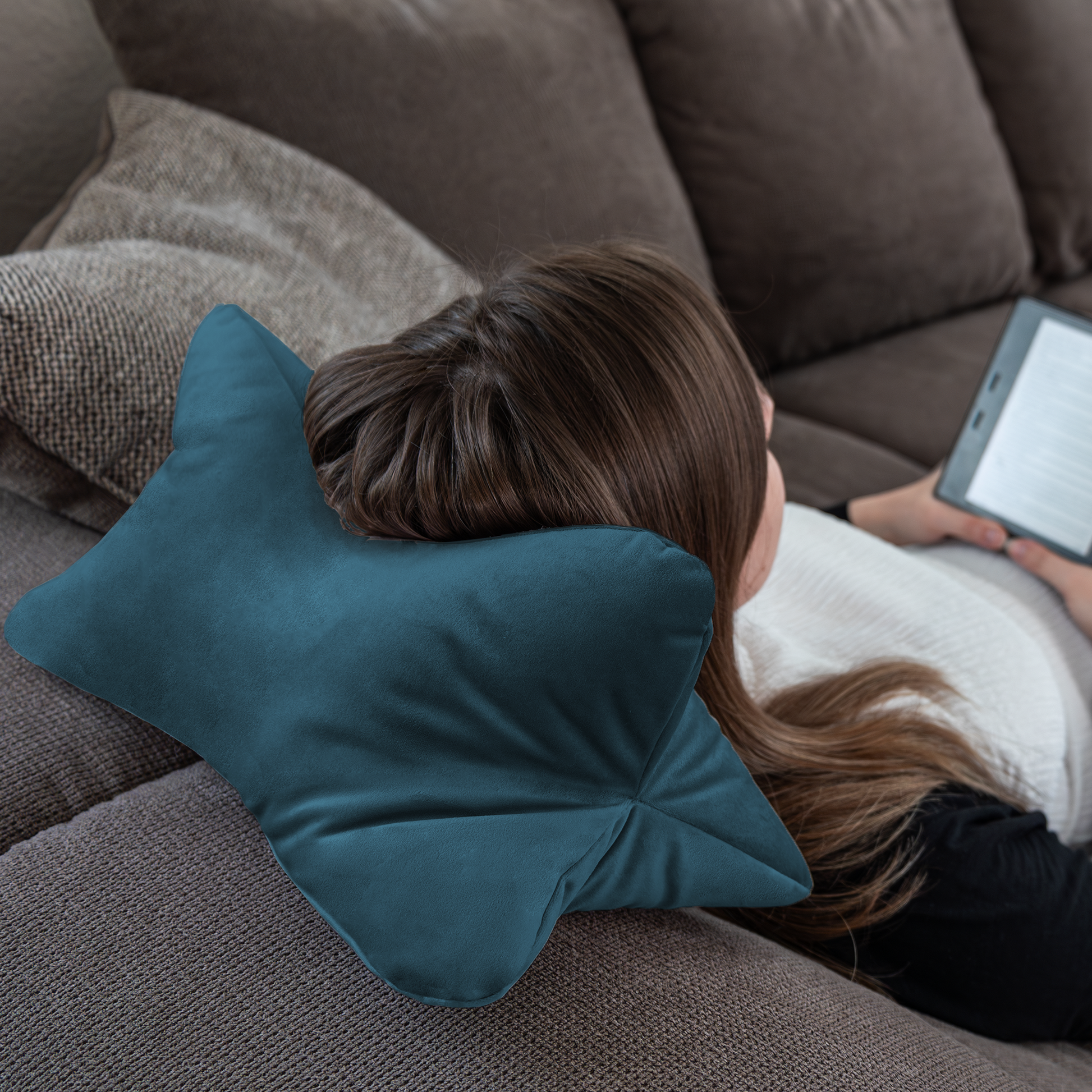 Leseknochen Cozy Samt - Bookiepad, Lesekissen, Cozy, Knochen, Reading