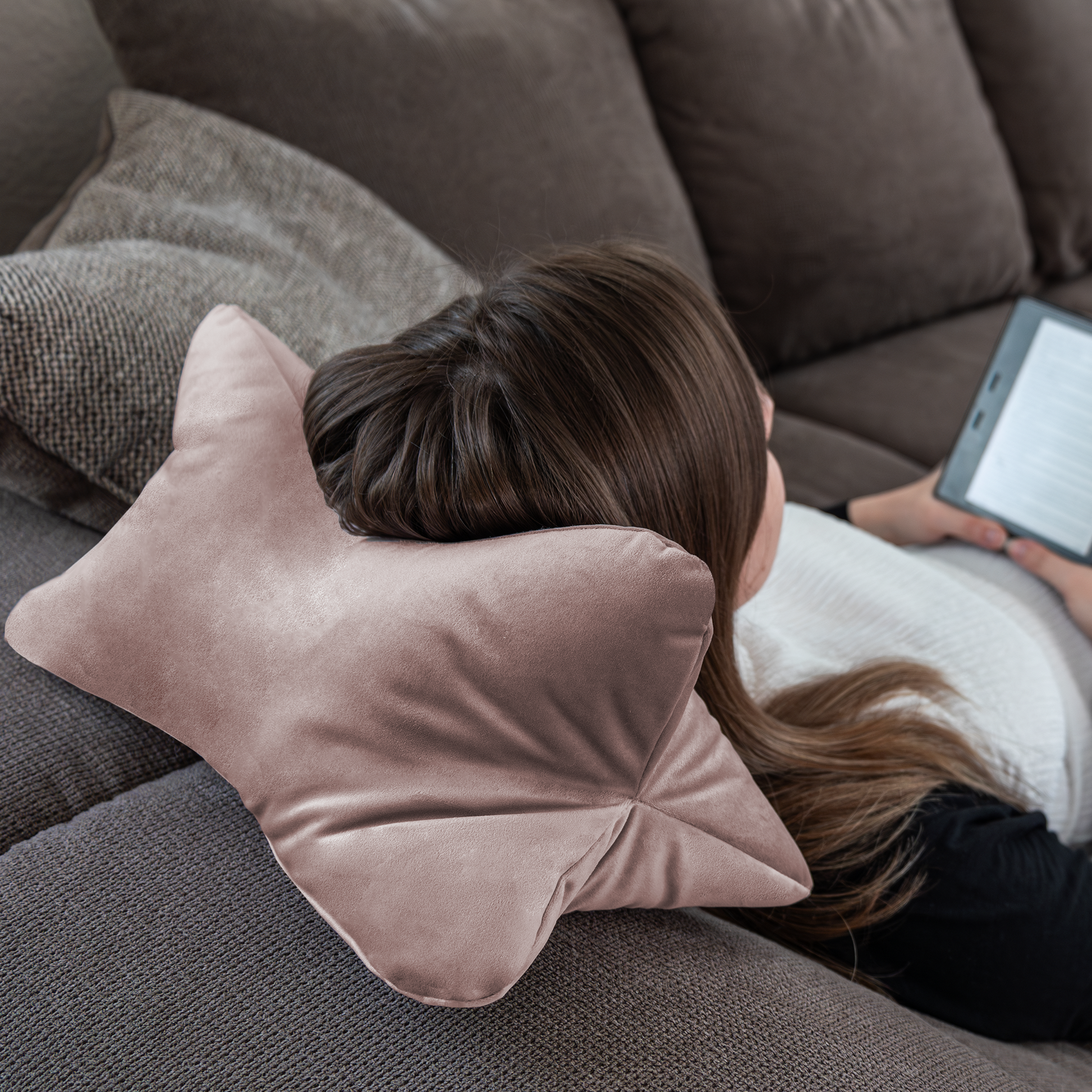 Leseknochen Cozy Samt - Bookiepad, Lesekissen, Cozy, Knochen, Reading