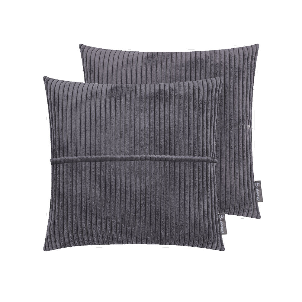 Kissen mit Tasche Cozy Shara in Cord-Optik - Anthrazit - Bookiepad, Bücherkissen, Lesekissen, Taschenkissen