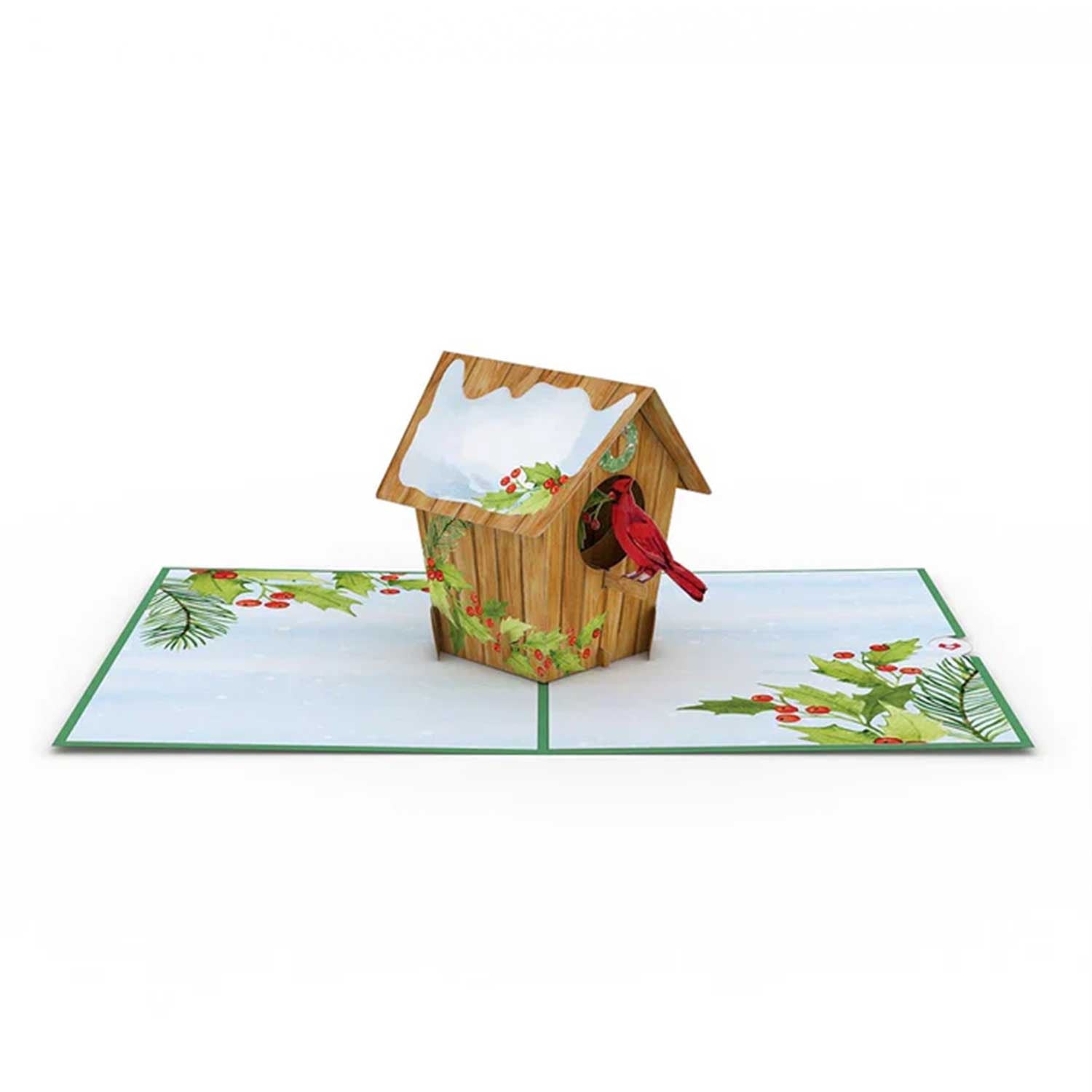 Feiertags-Vogelhaus 3D Pop-Up Karte