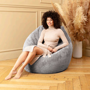 Sitzsack BeanBag Shara XXL - 300 Liter in Cord-Optik - Bookiepad, Sitzhocker, Cozy, Indoor, Beanbag,Roll Shara