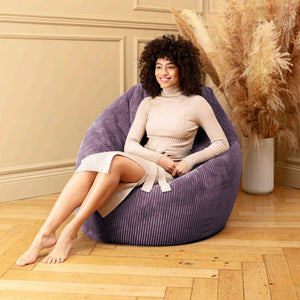 Sitzsack BeanBag Shara XXL - 300 Liter in Cord-Optik - Bookiepad, Sitzhocker, Cozy, Indoor, Beanbag,Roll Shara