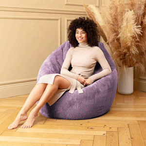 Sitzsack BeanBag Shara XXL - 300 Liter in Cord-Optik - Bookiepad, Sitzhocker, Cozy, Indoor, Beanbag,Roll Shara