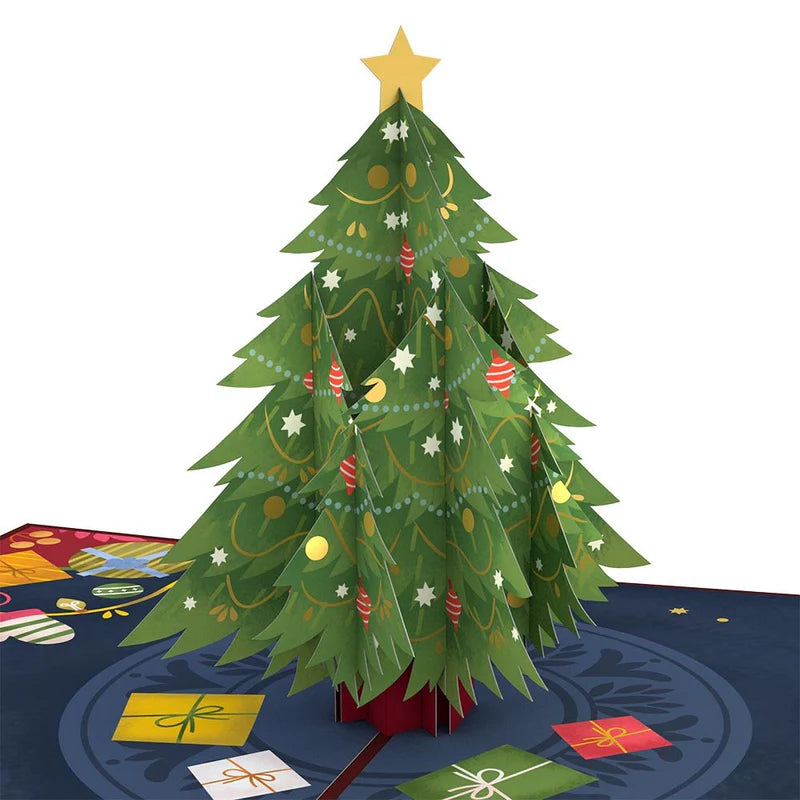 Festlicher Weihnachtsbaum 3D Pop-Up Karte