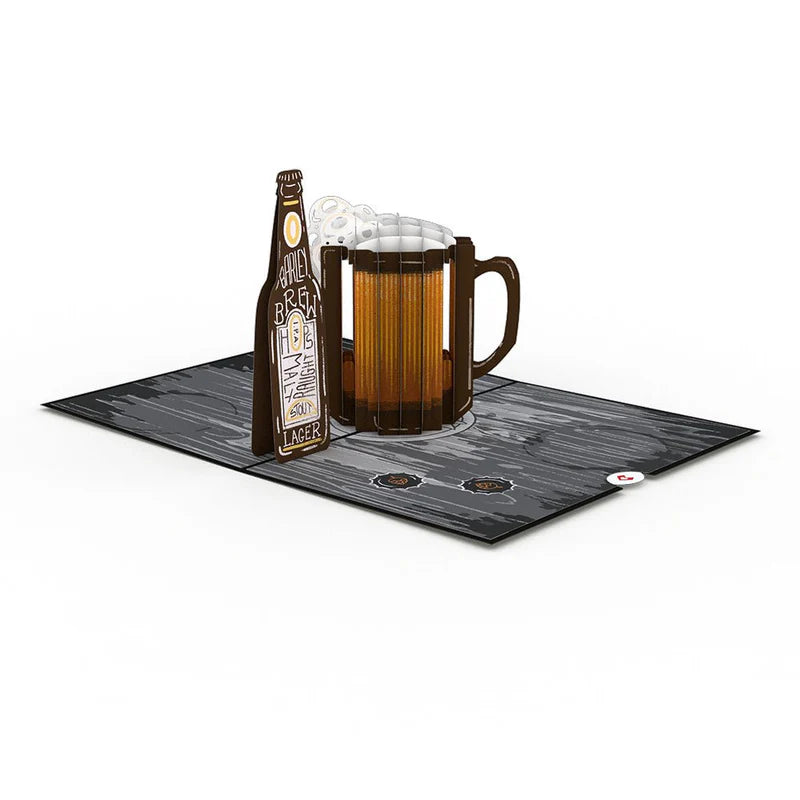 Happy Beer-th Day Bier 3D Pop-Up Karte