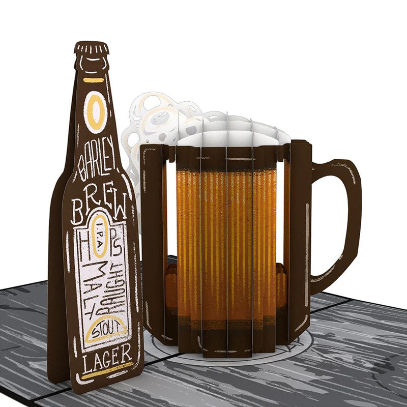 Happy Beer-th Day Bier 3D Pop-Up Karte